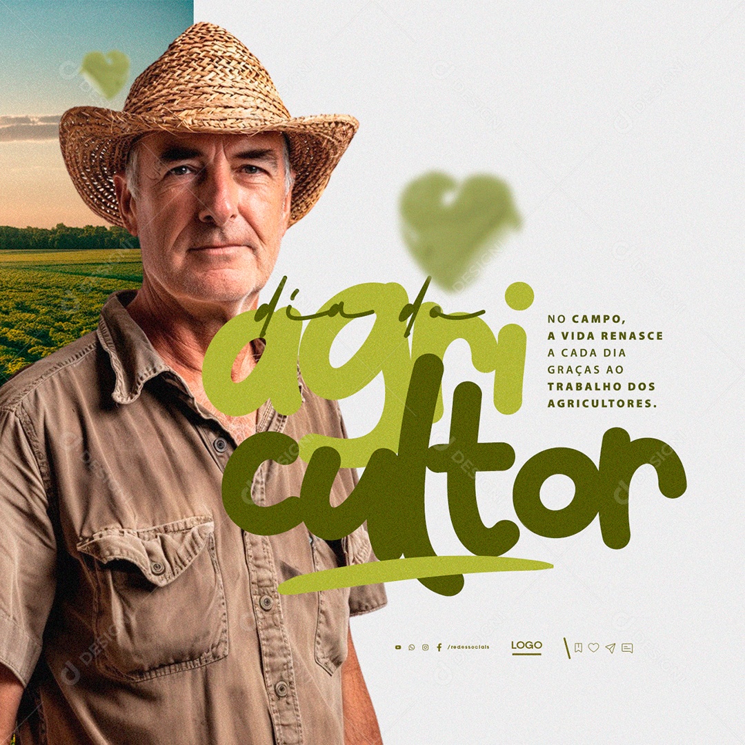Dia do Agricultor 28 de Julho Social Media PSD Editável