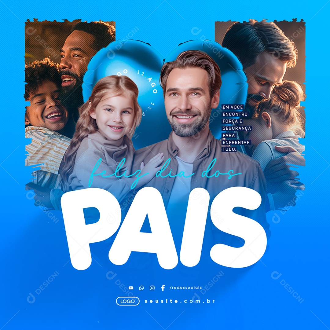 Dia Dos Pais 11 de Agosto Social Media PSD Editável