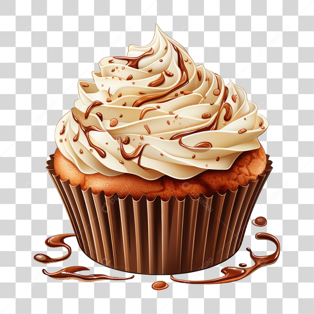 Cupcake Sabores Doces PNG Transparente