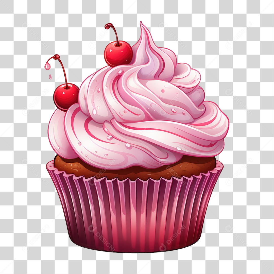 Cupcake Sabores Doces PNG Transparente