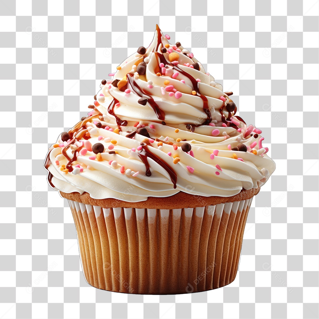Cupcake Sabores Doces PNG Transparente