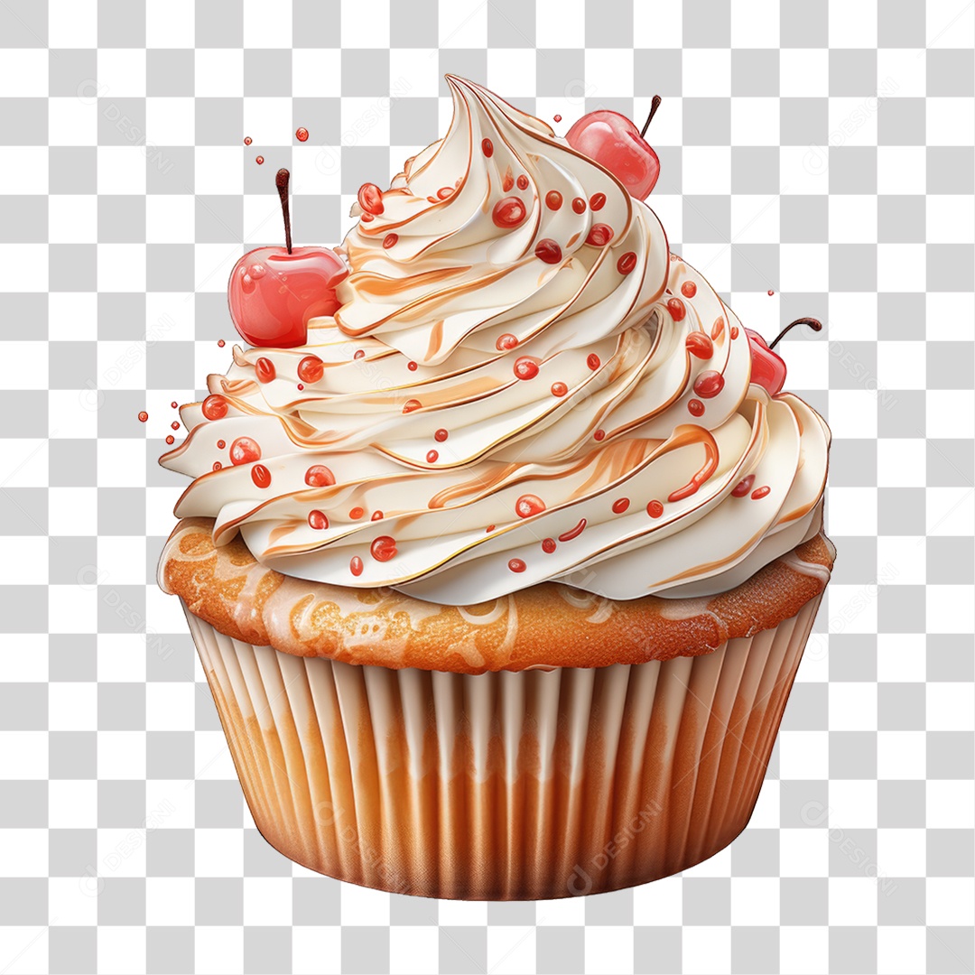 Cupcake Sabores Doces PNG Transparente