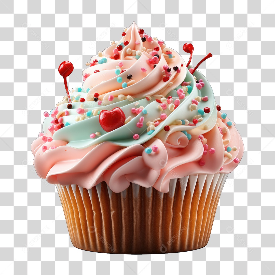 Cupcake Sabores Doces PNG Transparente