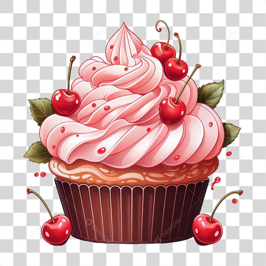 Cupcake Sabores Doces PNG Transparente
