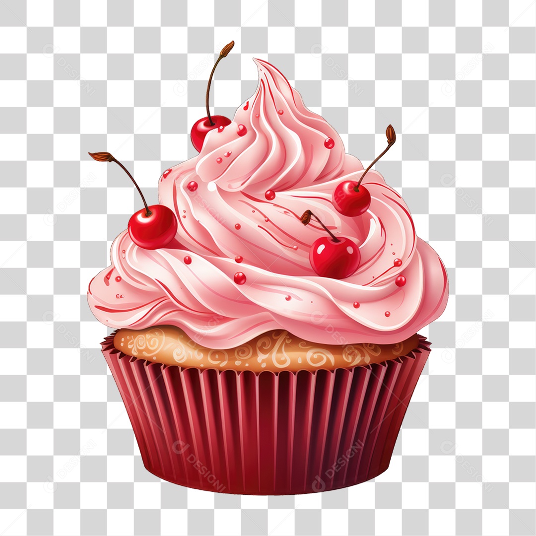 Cupcake Sabores Doces PNG Transparente