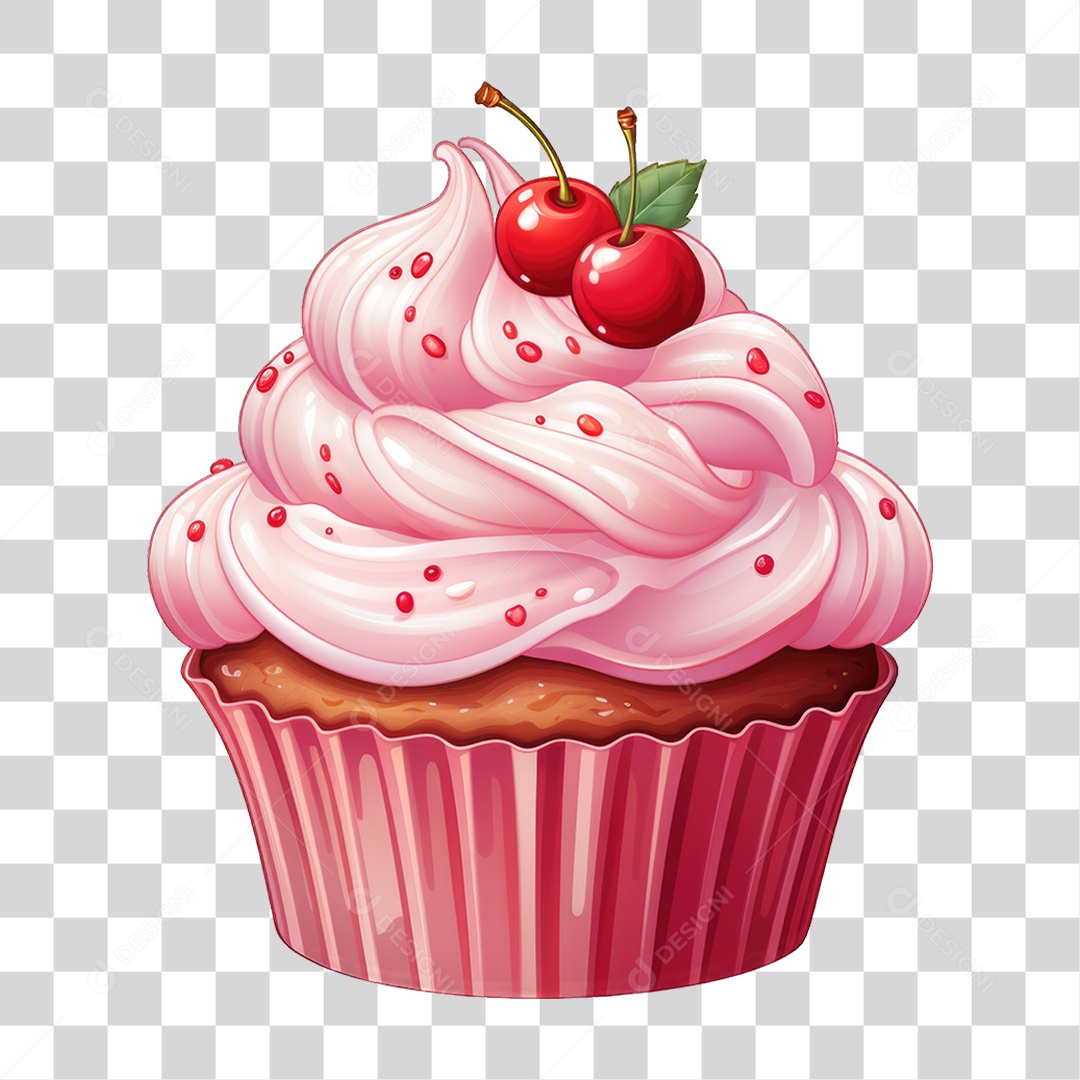 Cupcake Sabores Doces PNG Transparente