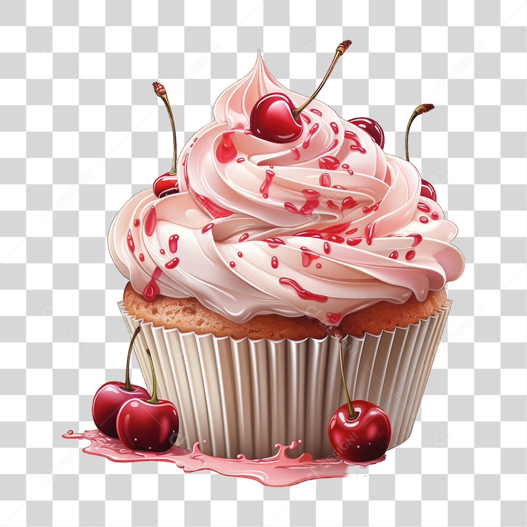 Cupcake Sabores Doces PNG Transparente