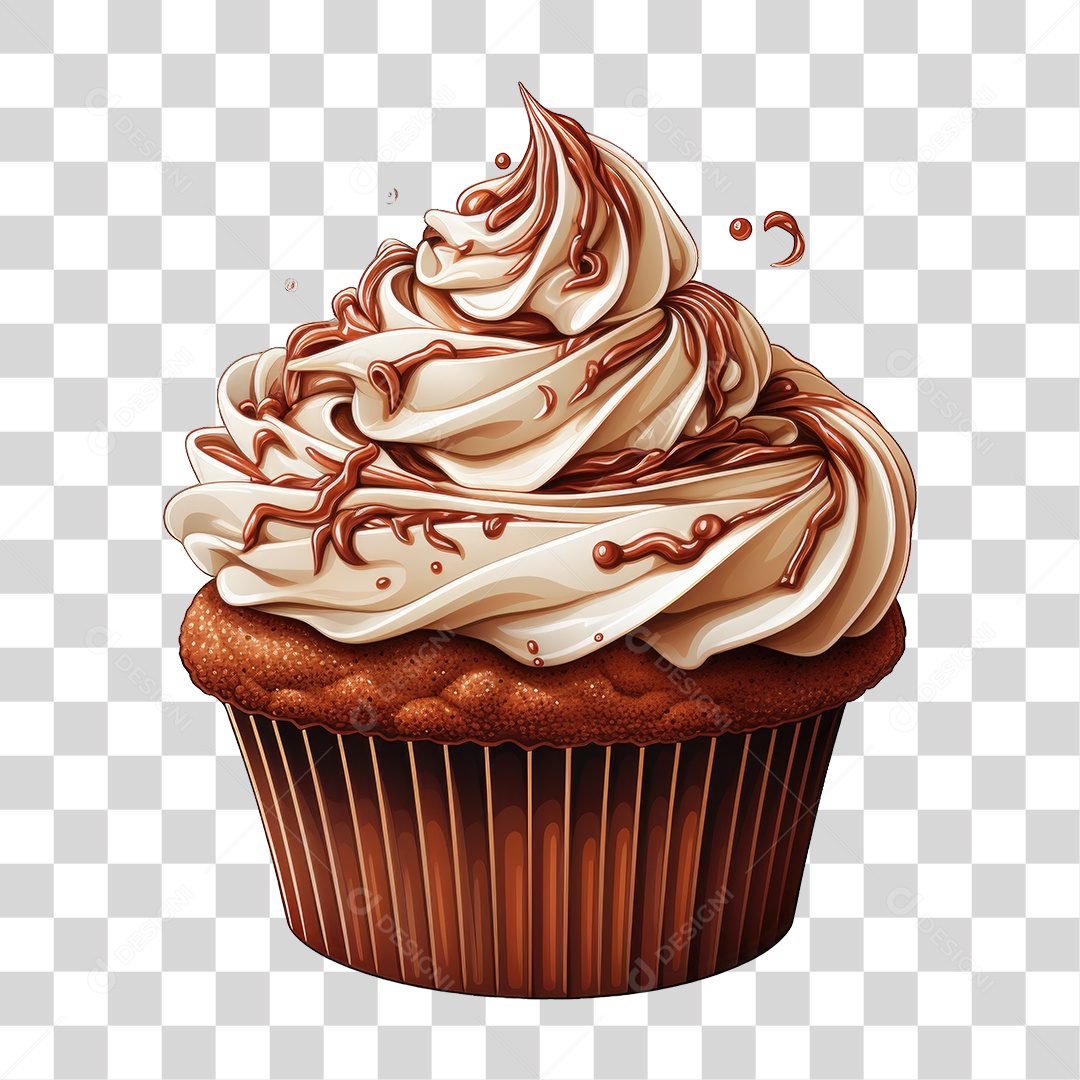 Cupcake Sabores Doces PNG Transparente