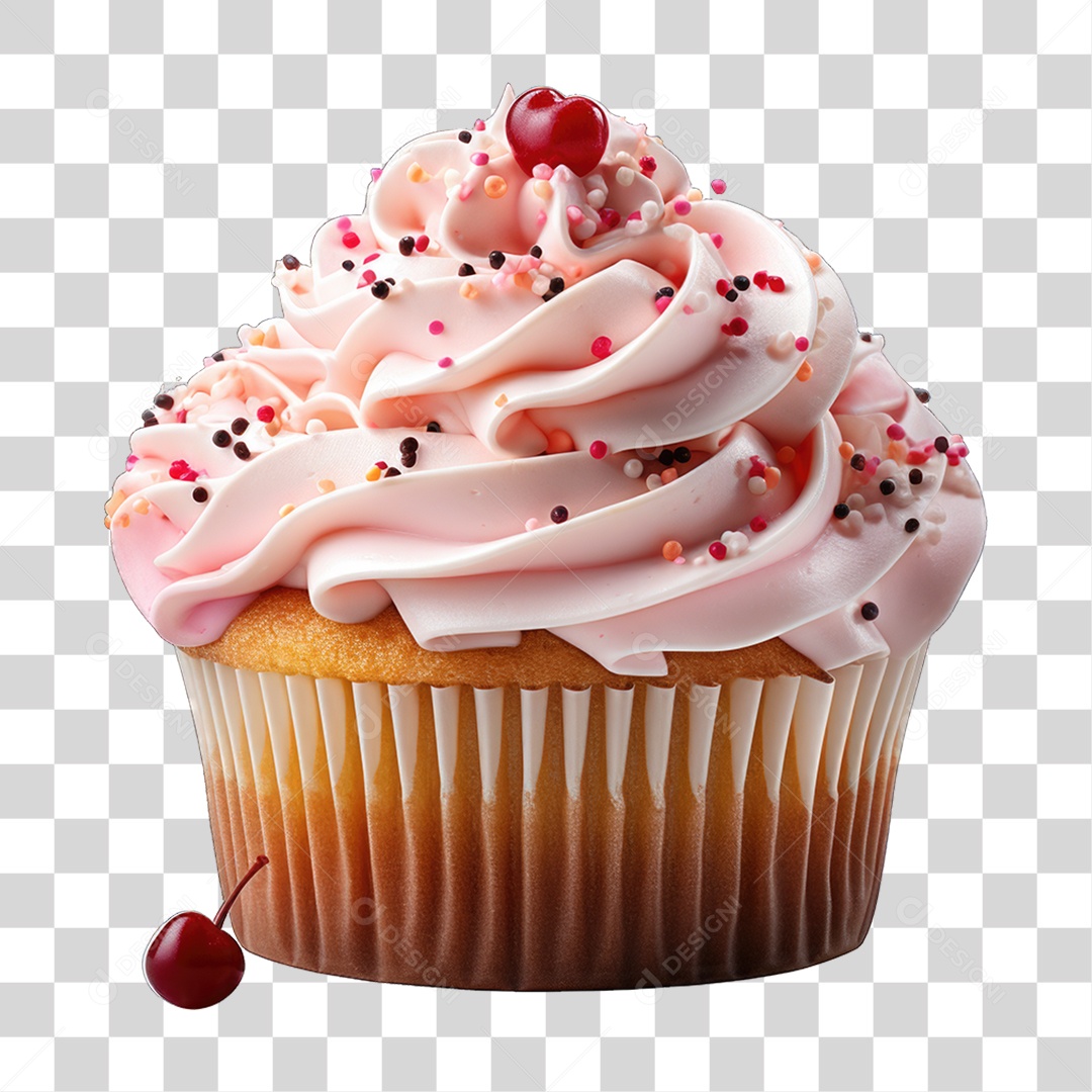 Cupcake Sabores Doces PNG Transparente
