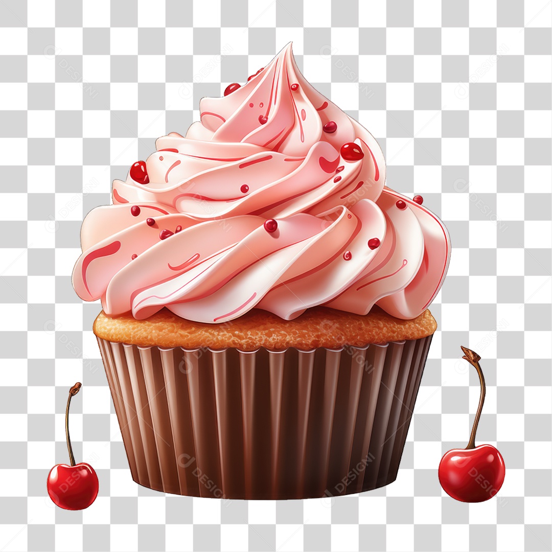 Cupcake Sabores Doces PNG Transparente
