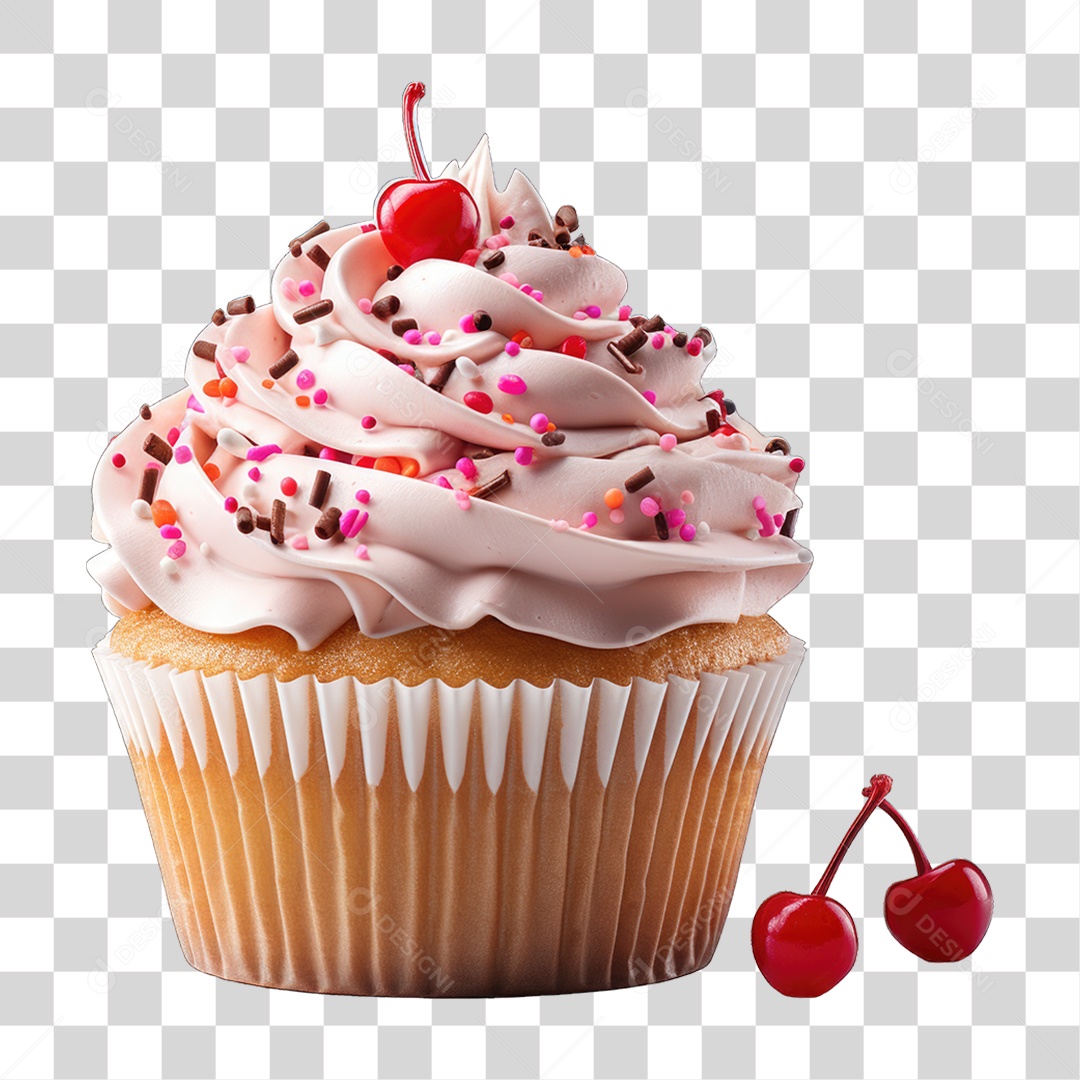 Cupcake Sabores Doces PNG Transparente