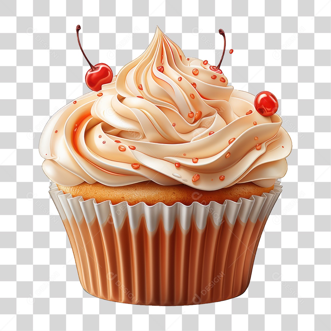 Cupcake Sabores Doces PNG Transparente