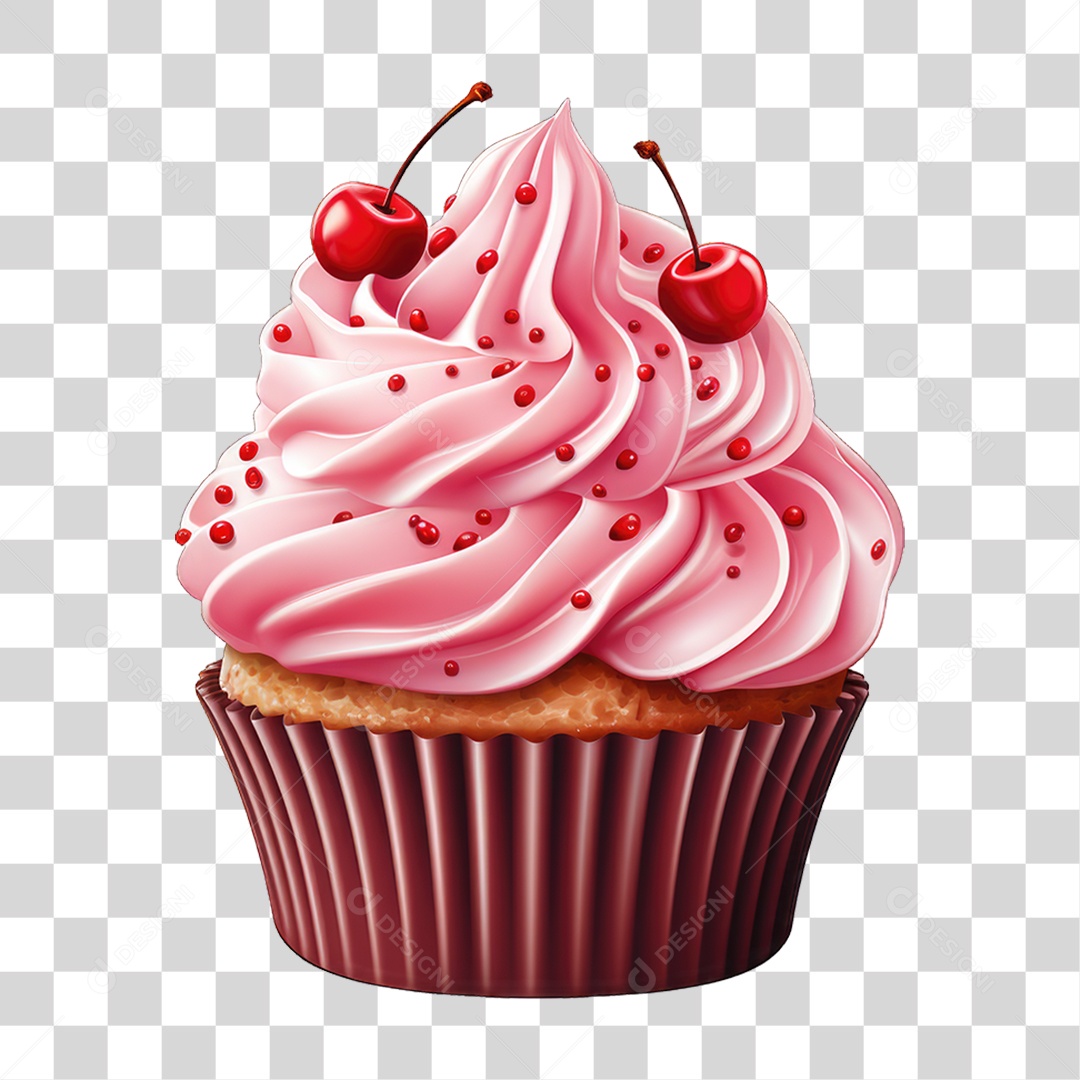Cupcake Sabores Doces PNG Transparente