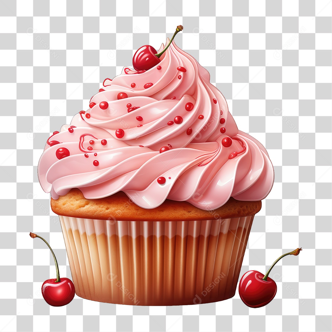 Cupcake Sabores Doces PNG Transparente