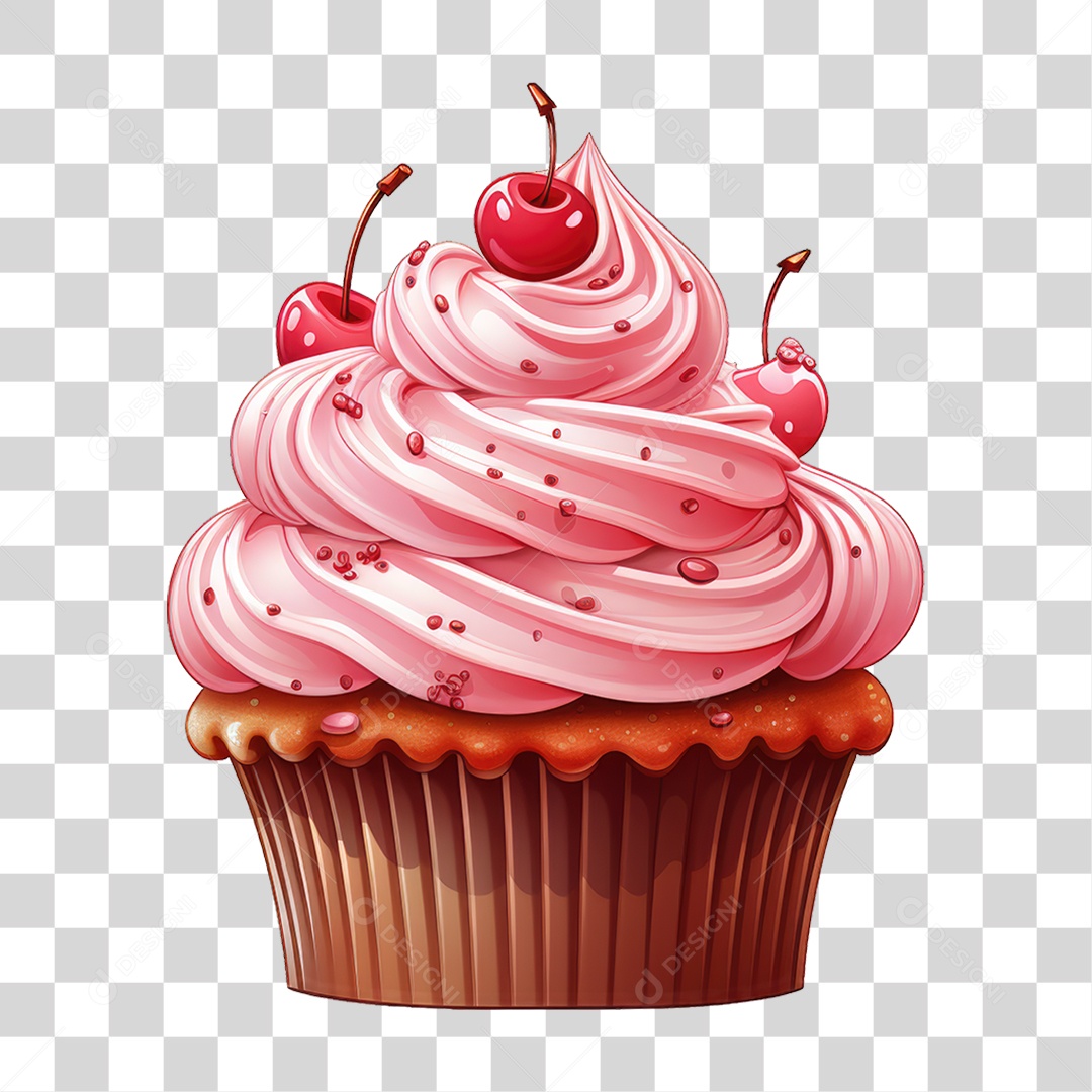 Cupcake Sabores Doces PNG Transparente