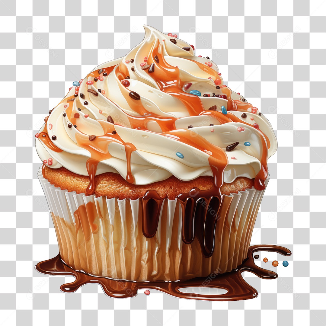 Cupcake Sabores Doces PNG Transparente