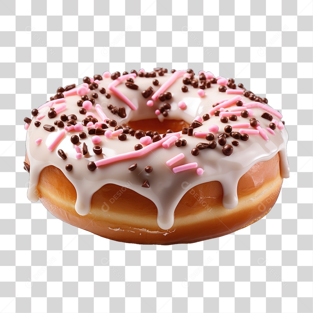 Rosca Donut com Chocolate PNG Transparente