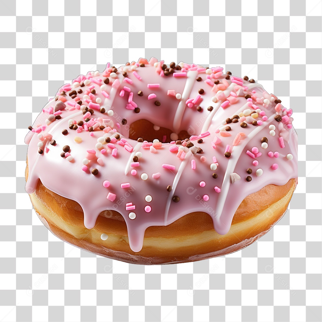 Rosca Donut com Chocolate PNG Transparente