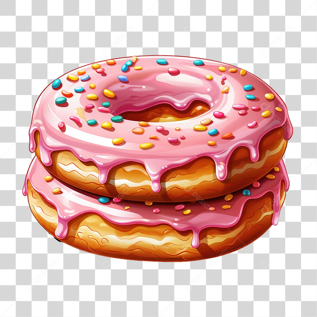 Rosca Donut com Chocolate PNG Transparente