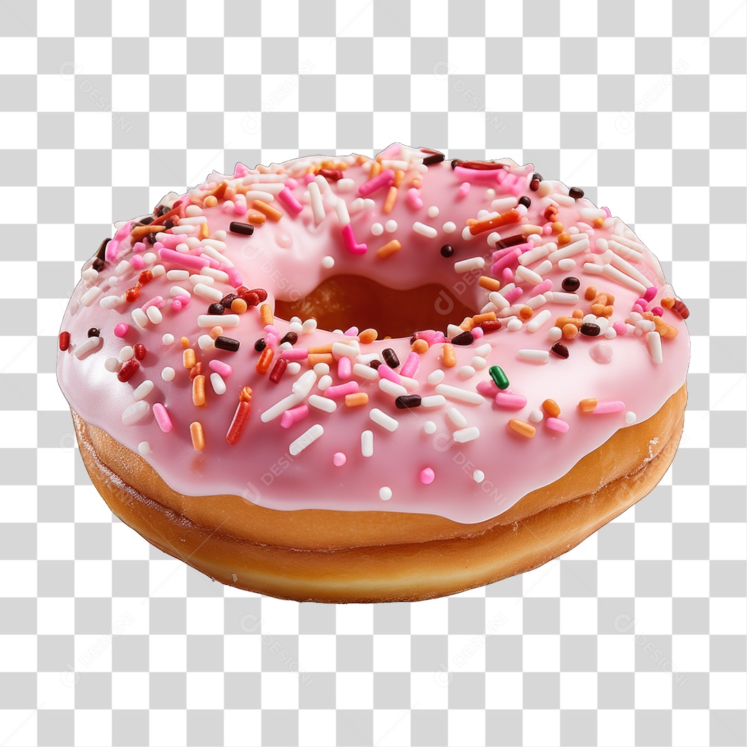 Rosca Donut com Chocolate PNG Transparente