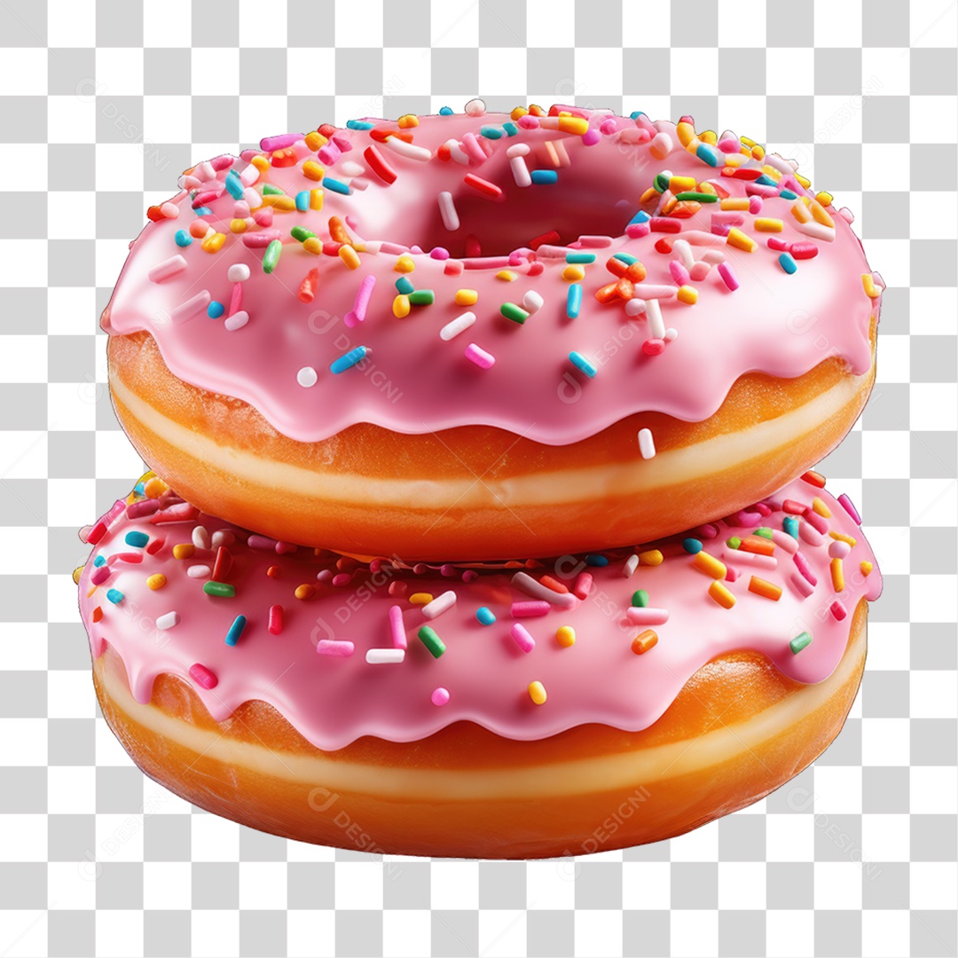 Rosca Donut com Chocolate PNG Transparente