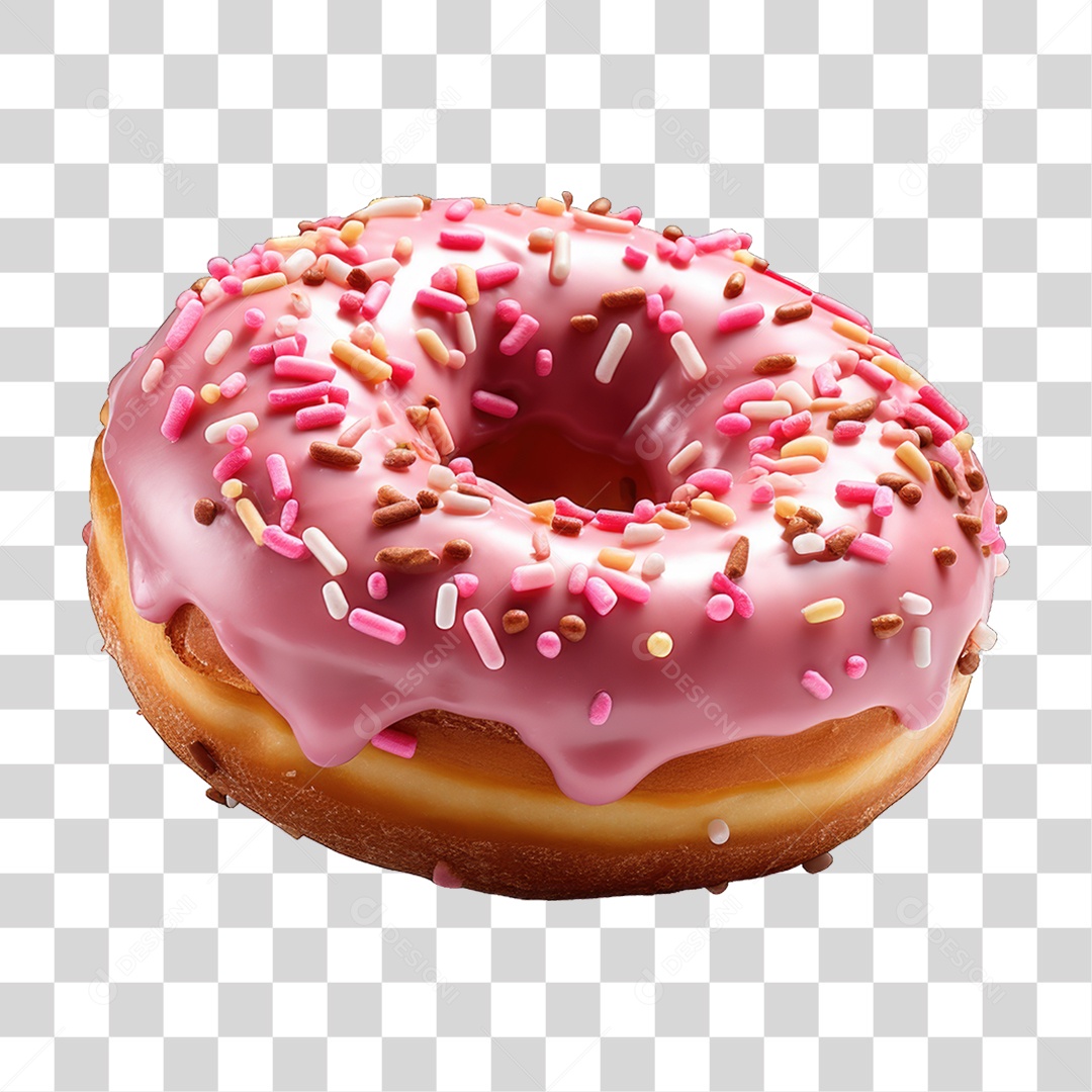 Rosca Donut com Chocolate PNG Transparente