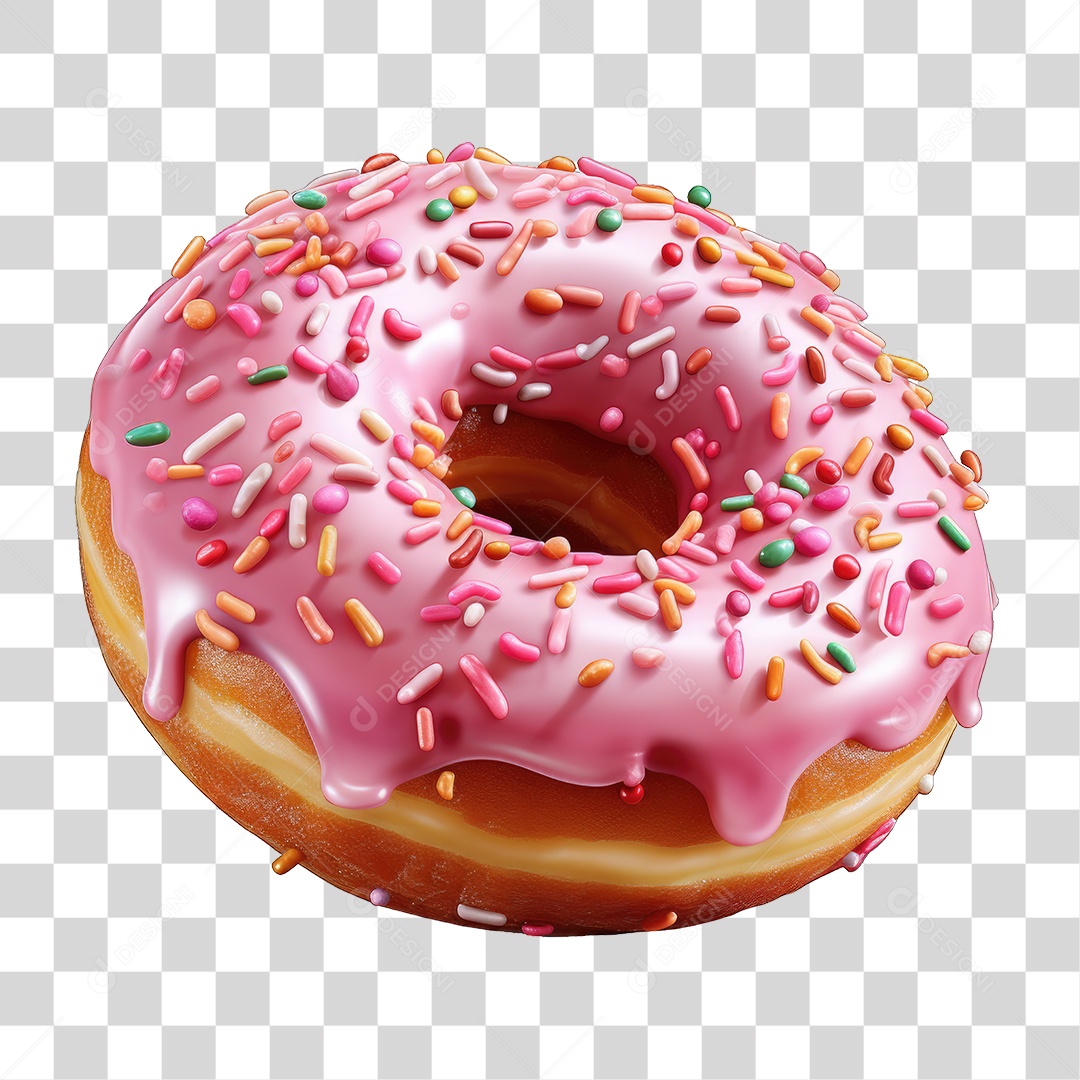 Rosca Donut com Chocolate PNG Transparente