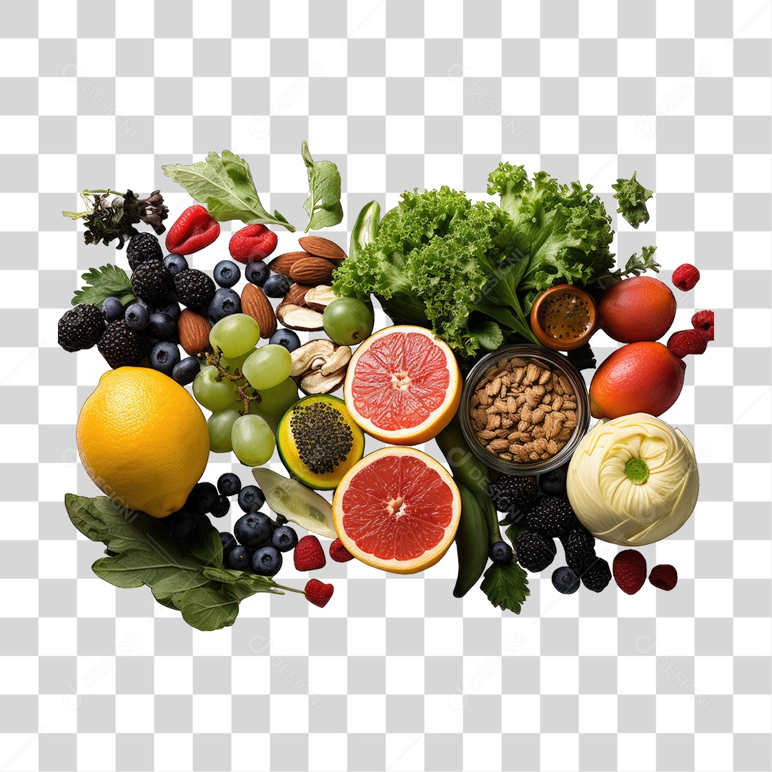 Frutas Legumes Verduras PNG Transparente