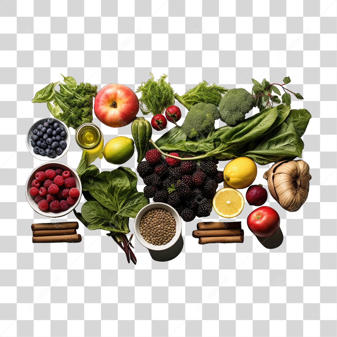 Frutas Legumes Verduras PNG Transparente