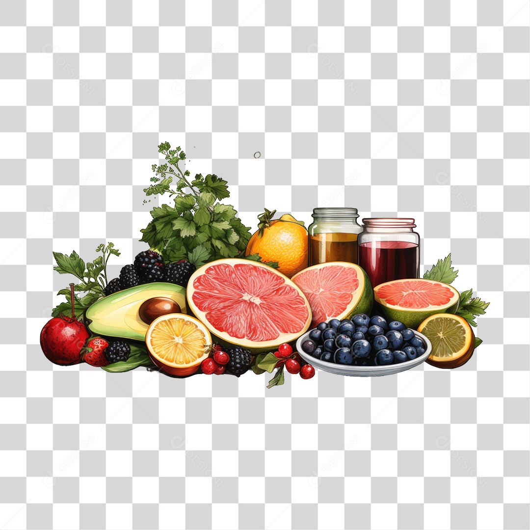 Frutas Legumes Verduras PNG Transparente