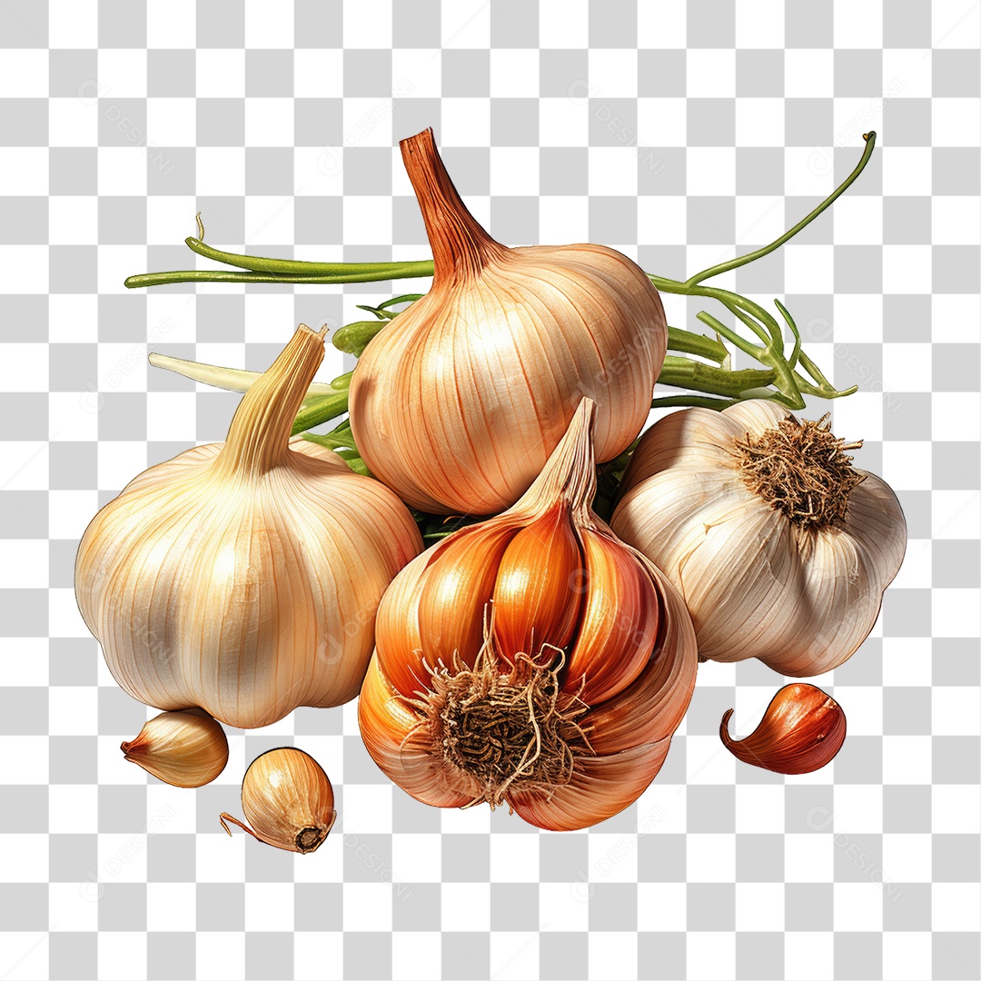 Dentes de Alho PNG Transparente