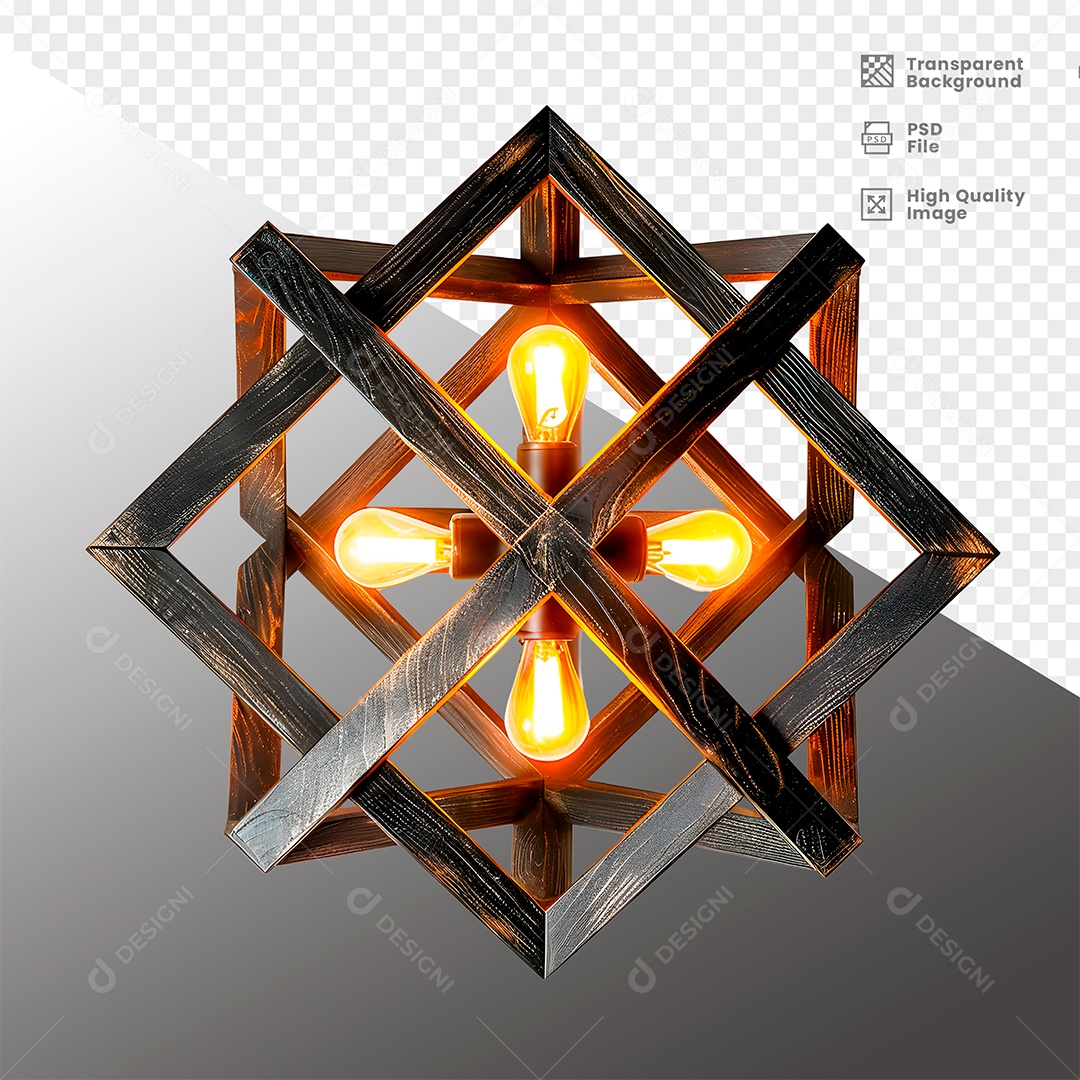 Painel de Metal com Luz Elemento 3D para Composição PSD