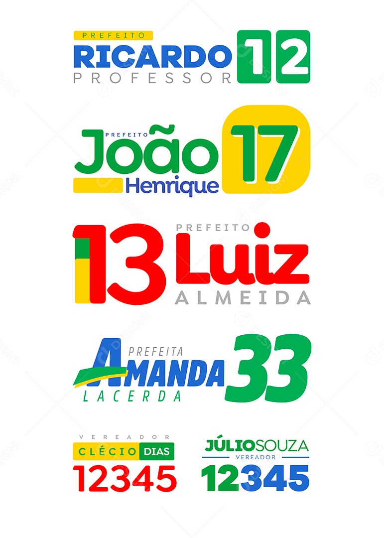 Conjunto de Logos Editáveis Para Politica Social Media PSD