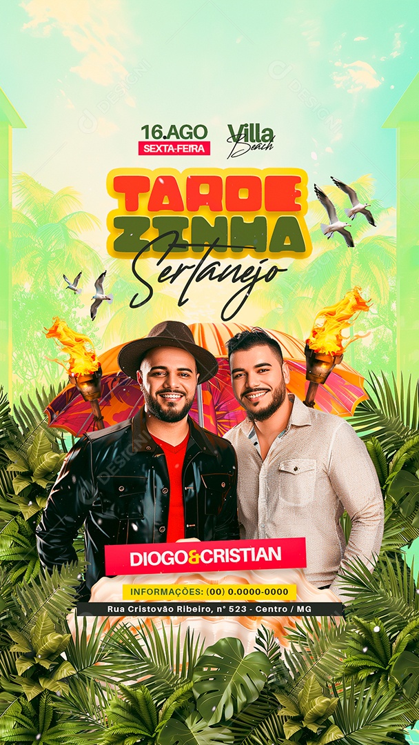 Story Flyer Tardezinha Sertanejo Social Media PSD Editável