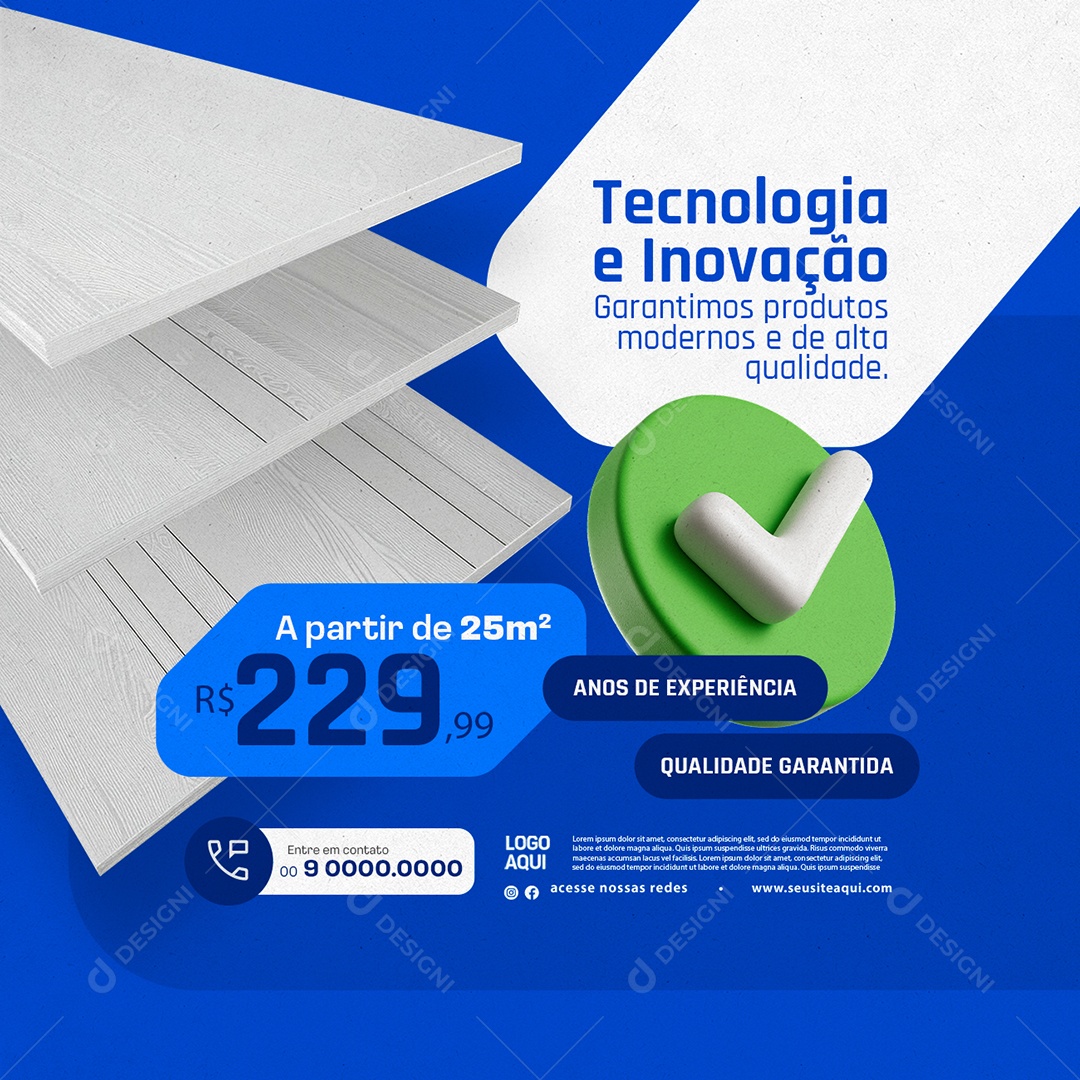 Pvc Tecnologia e Inovação Social Media PSD Editável