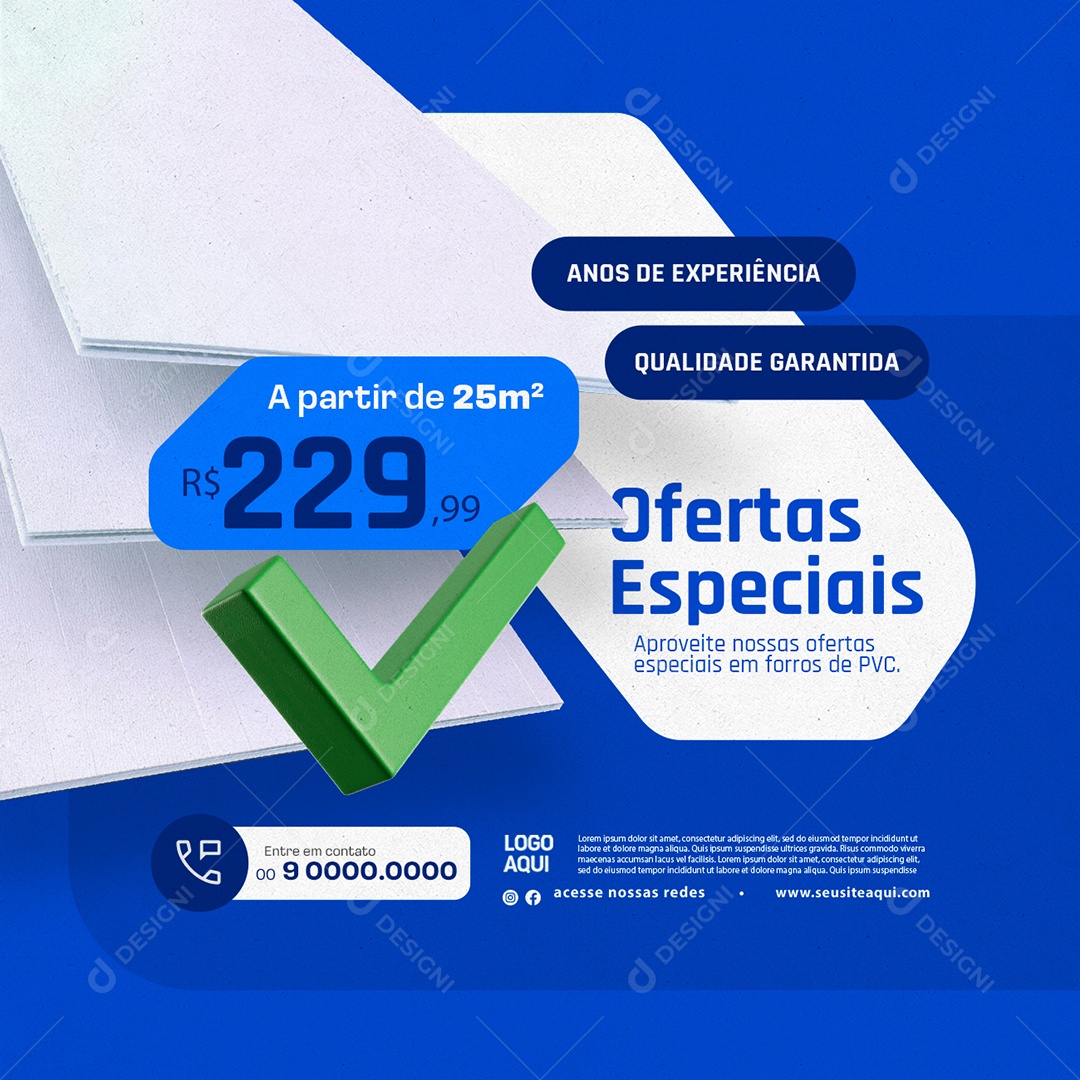 Pvc Ofertas Especiais Social Media PSD Editável