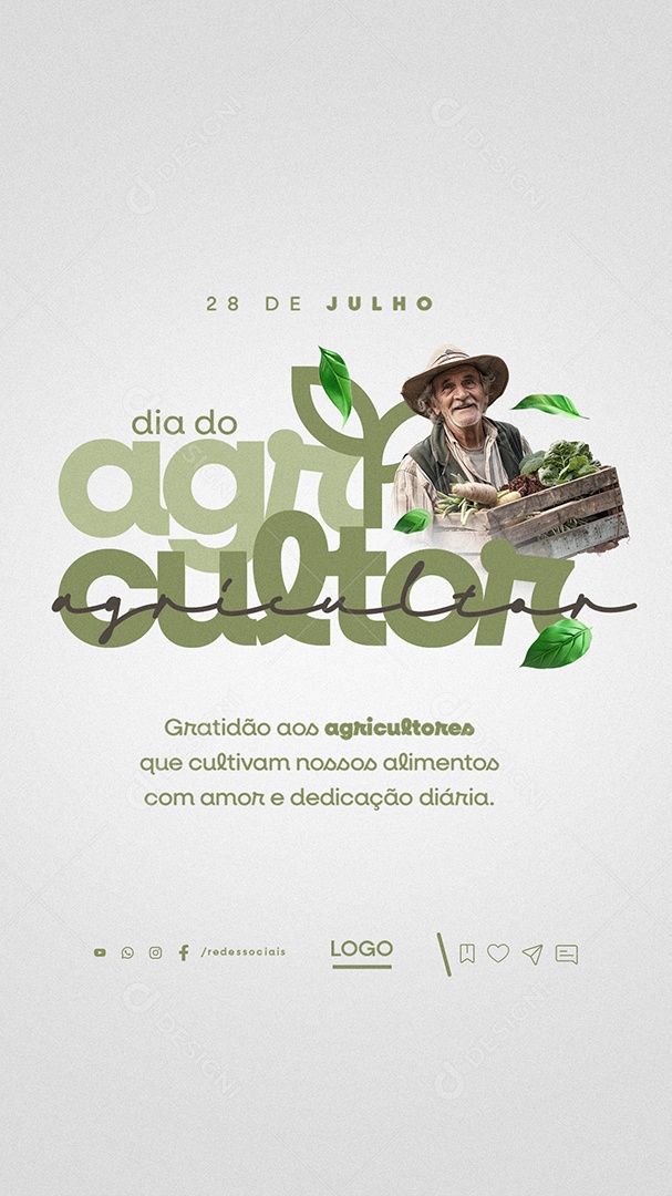 Story Dia do Agricultor 28 de Julho Social Media PSD Editável