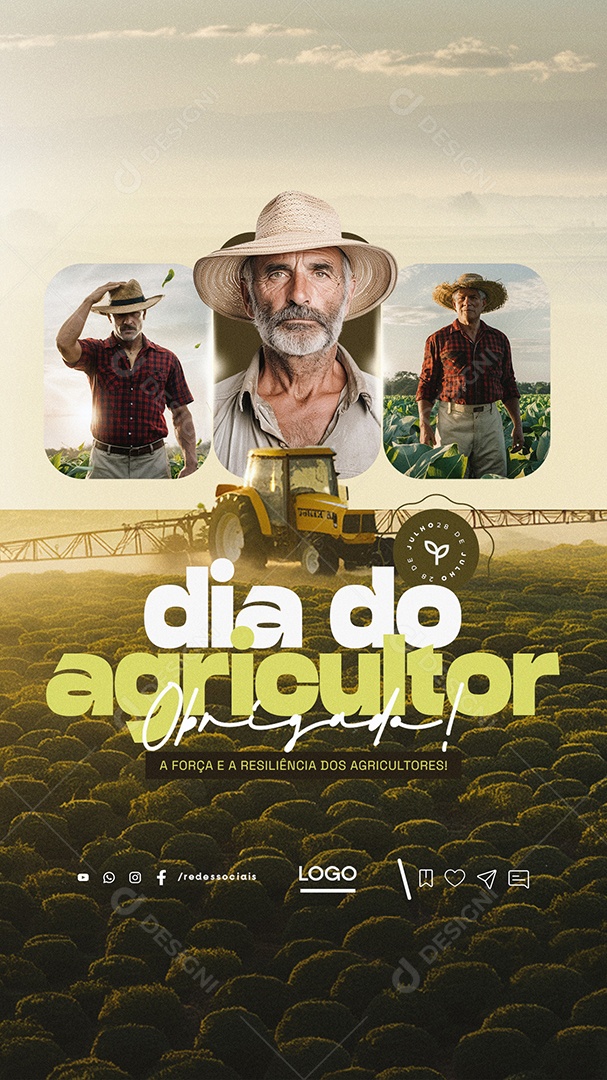 Story Dia do Agricultor 28 de Julho Obrigado Social Media PSD Editável