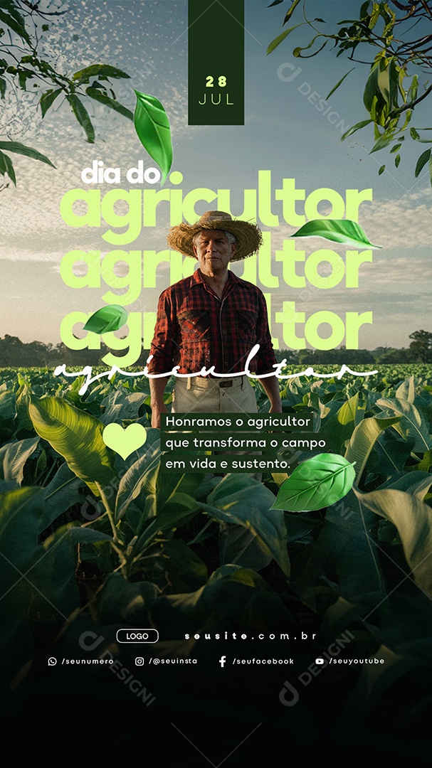 Story Dia do Agricultor 28 de Julho Social Media PSD Editável
