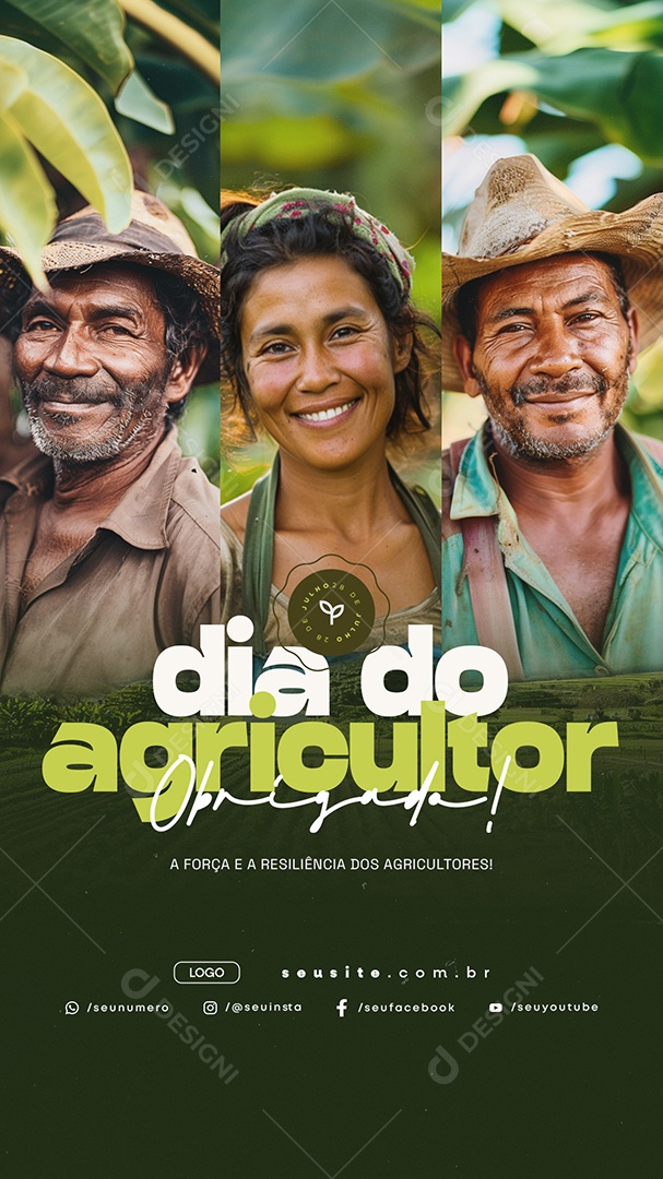 Story Dia do Agricultor 28 de Julho Obrigado Social Media PSD Editável