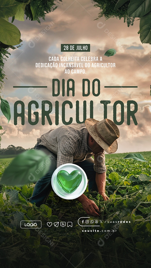 Story Dia do Agricultor 28 de Julho Social Media PSD Editável