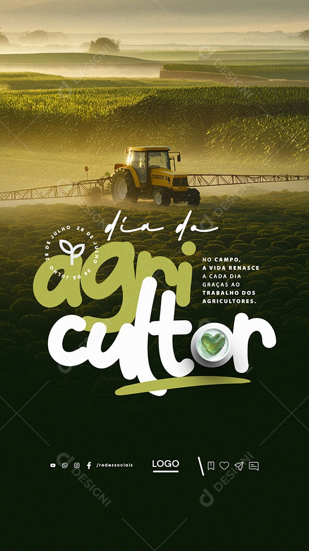 Story Dia do Agricultor 28 de Julho Social Media PSD Editável