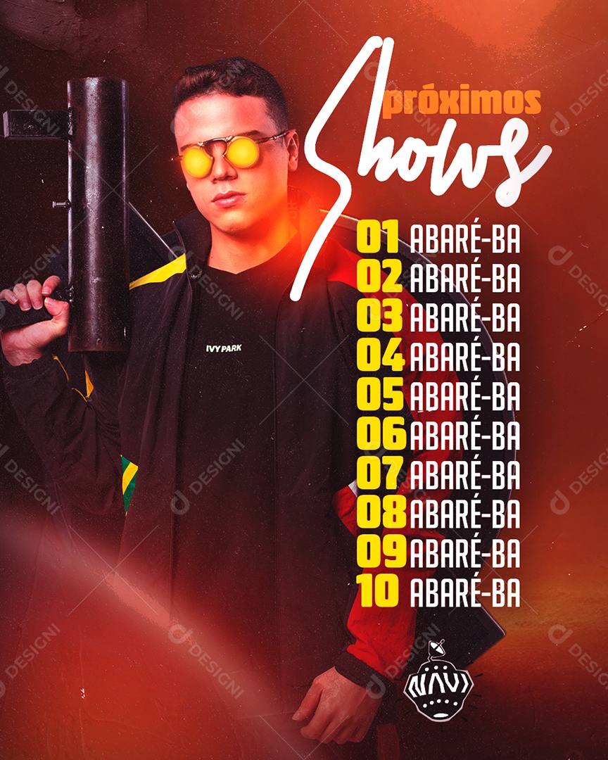 Agenda de Shows Dj Navi Feed PSD Editável