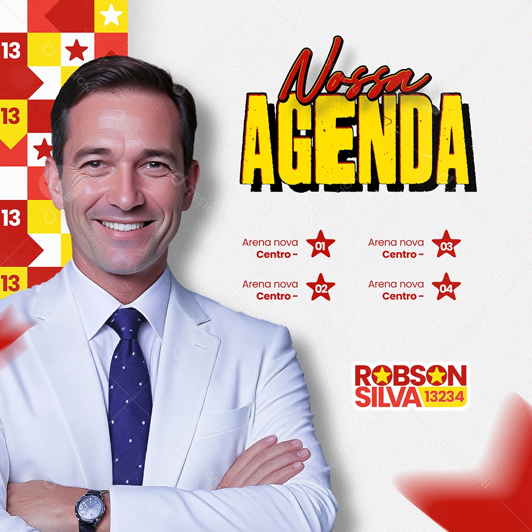 Feed Política Robson Silva Nossa Agenda Social Media PSD Editável