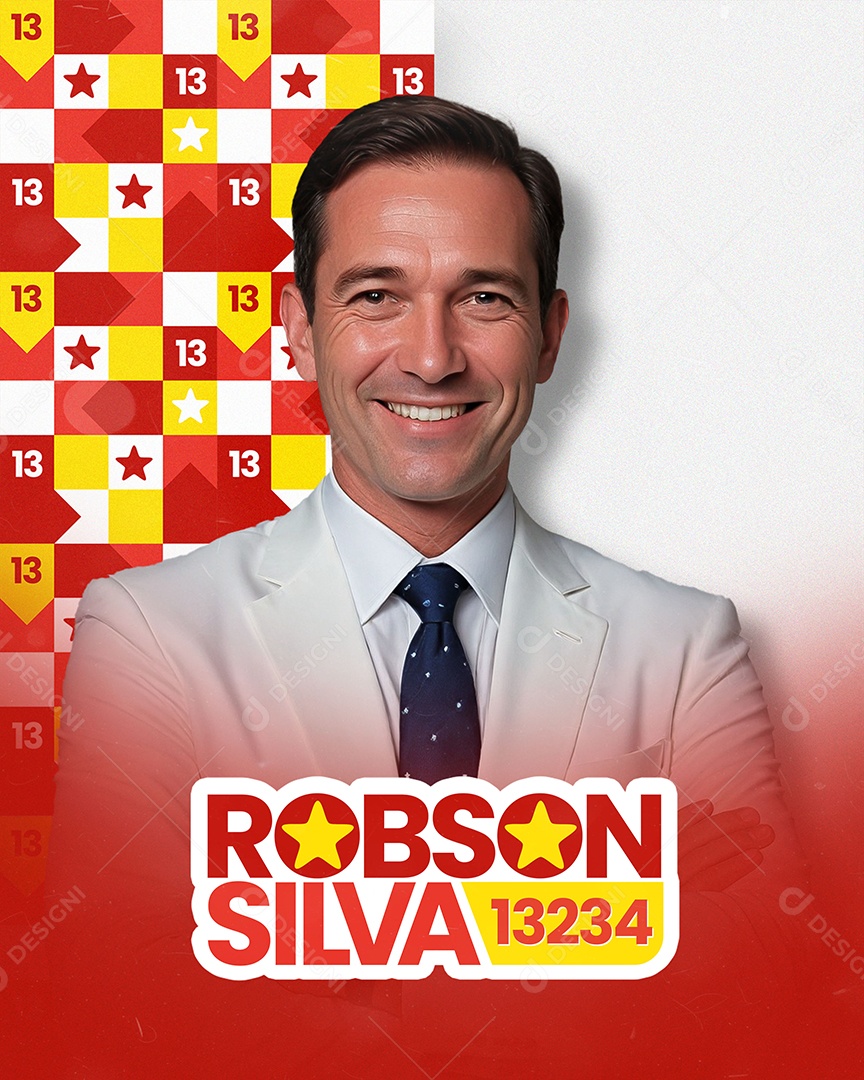 Política Robson Silva Prefeito Social Media PSD Editável