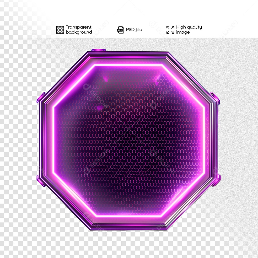 Painel 3D Elemento para Composição PSD