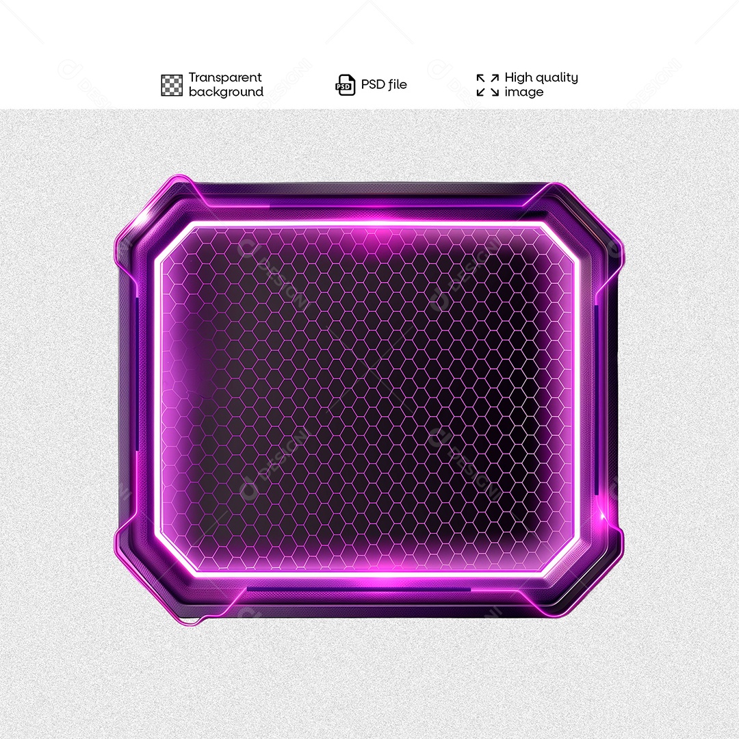 Painel 3D Elemento para Composição PSD