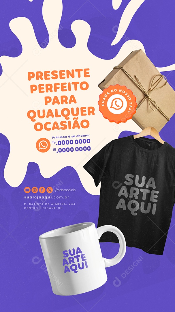 Story Presente Perfeito para Qualquer Ocasião Social Media PSD Editável