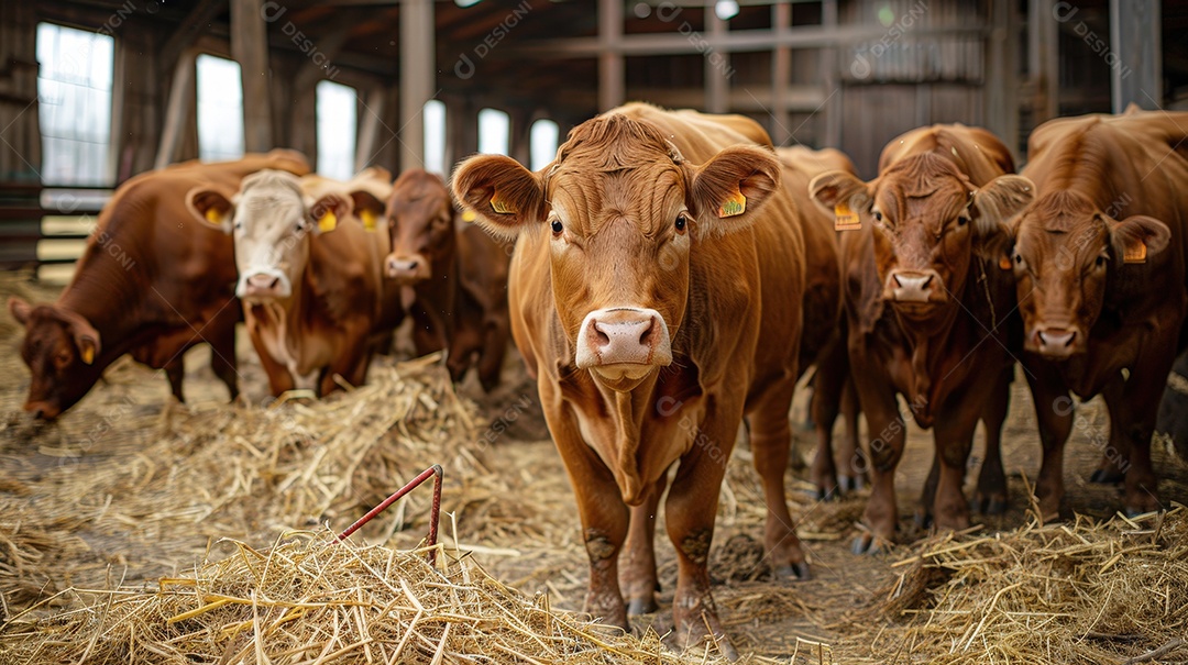 Curral com algumas das criações da raça wagyu japonês