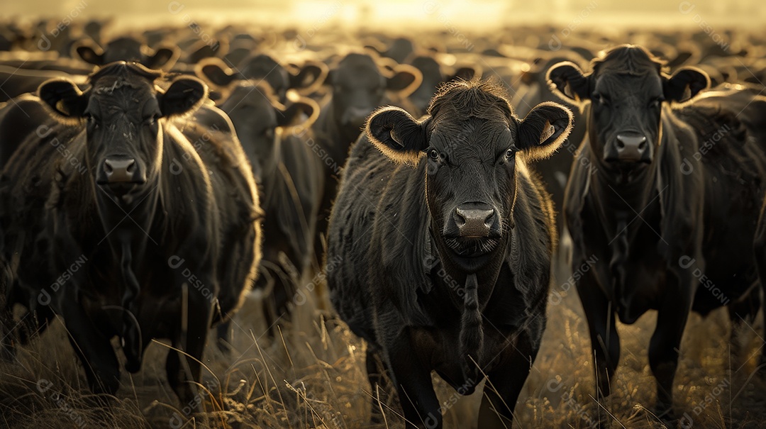 Muitas vacas em um pasto